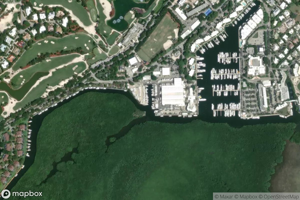 Satellite view of Marina at 25.3113, -80.2832