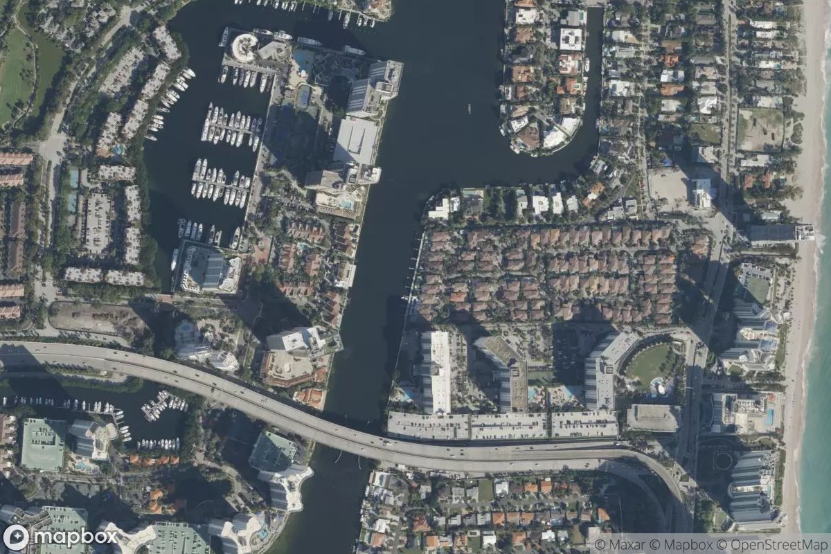 Satellite view of Marina at 25.9564, -80.1247