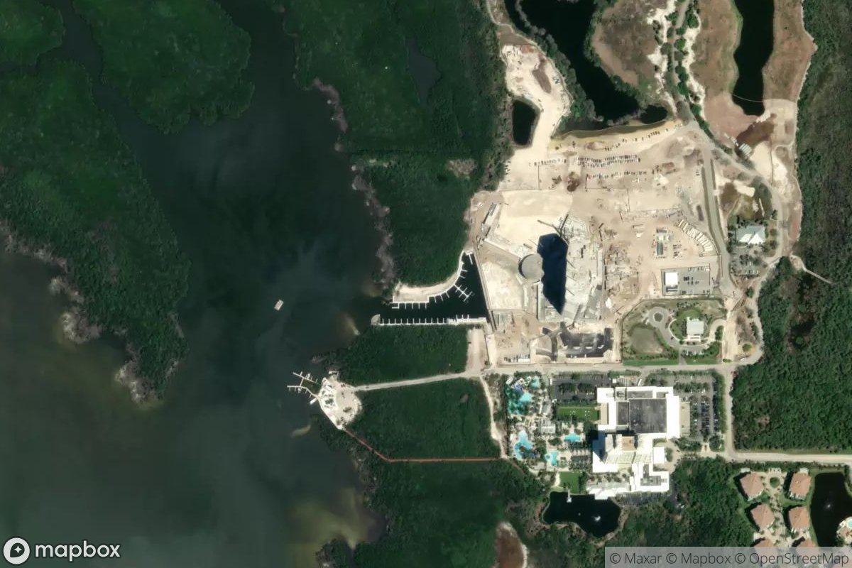 Satellite view of Marina at 26.4003, -81.8408