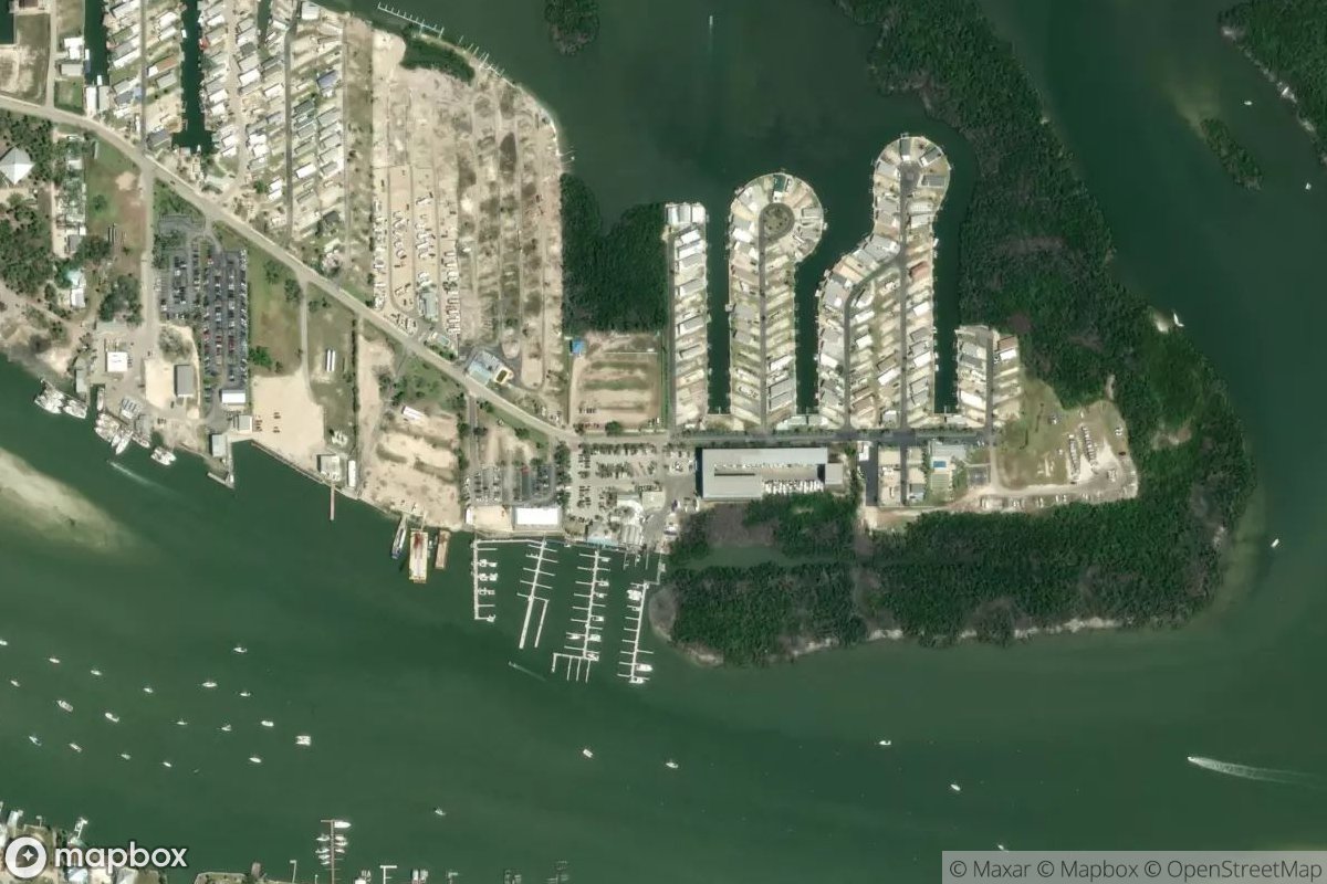 Satellite view of Marina at 26.4580, -81.9427