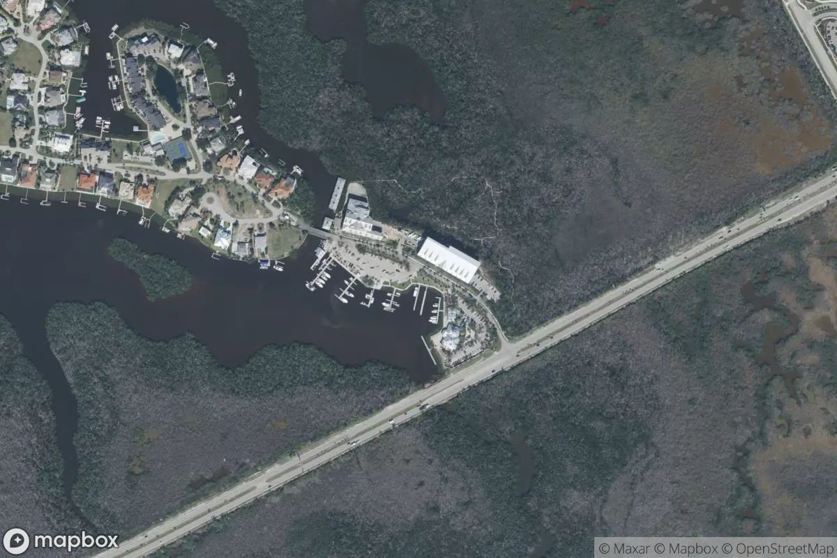 Satellite view of Marina at 26.4903, -81.9893