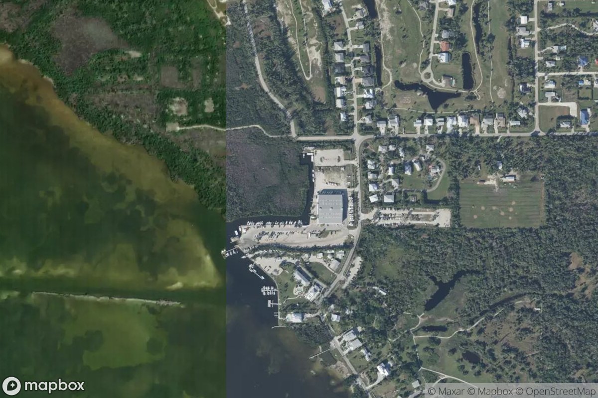 Satellite view of Marina at 26.6629, -82.1542