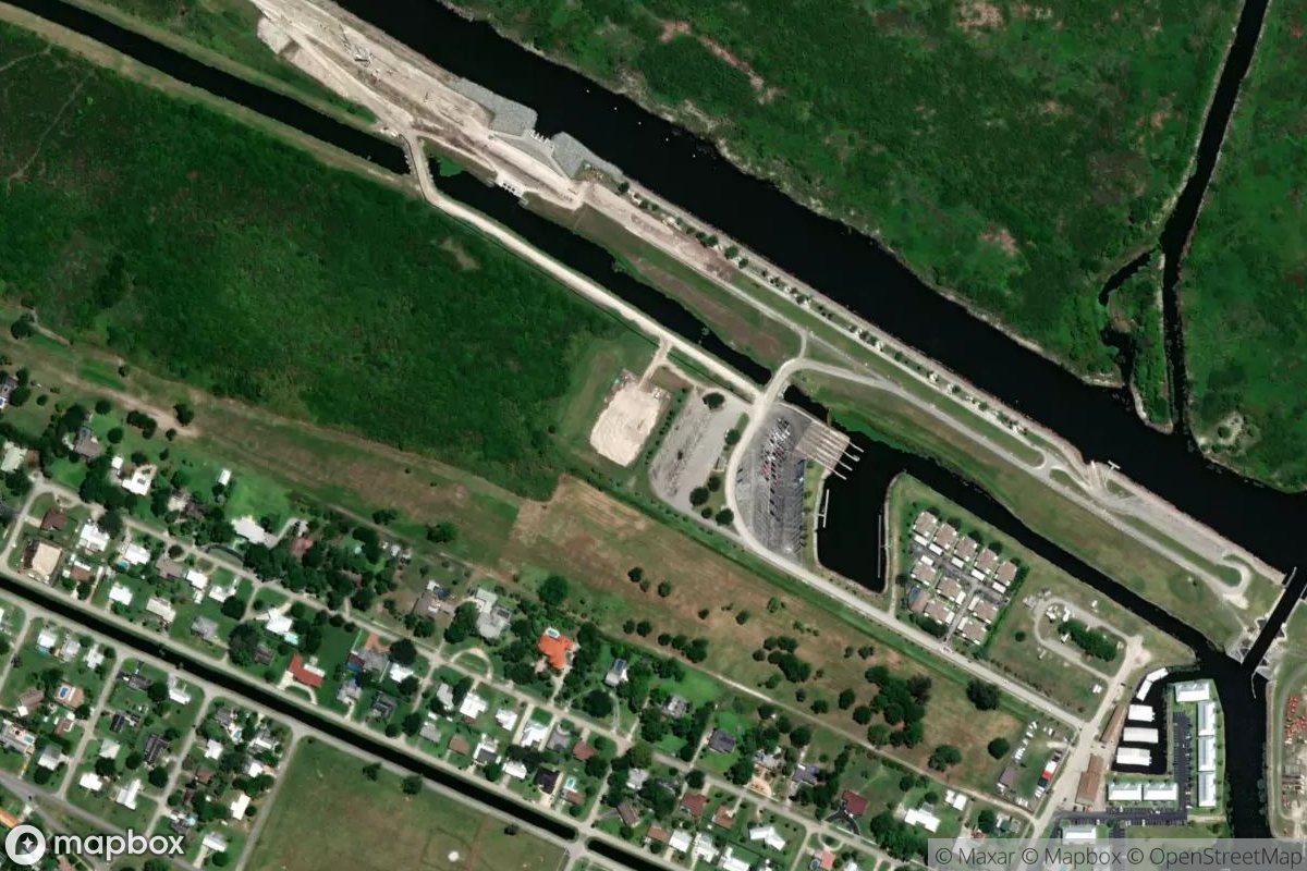 Satellite view of Marina at 26.7618, -80.9244
