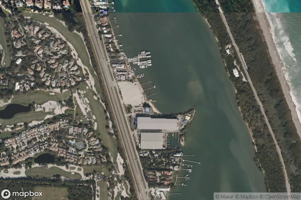 Satellite view of Marina at 26.9775, -80.0882