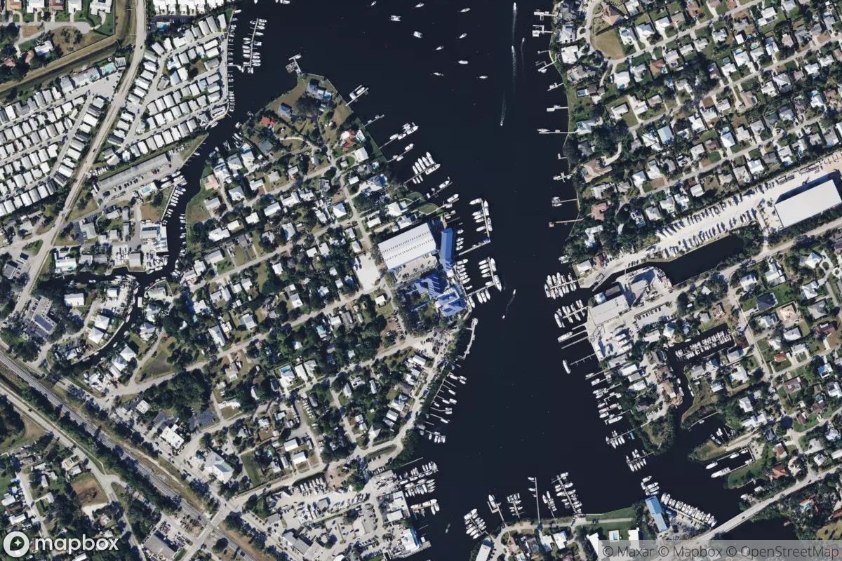 Satellite view of Marina at 27.1500, -80.1958