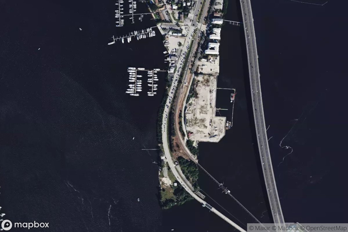 Satellite view of Marina at 27.2060, -80.2619
