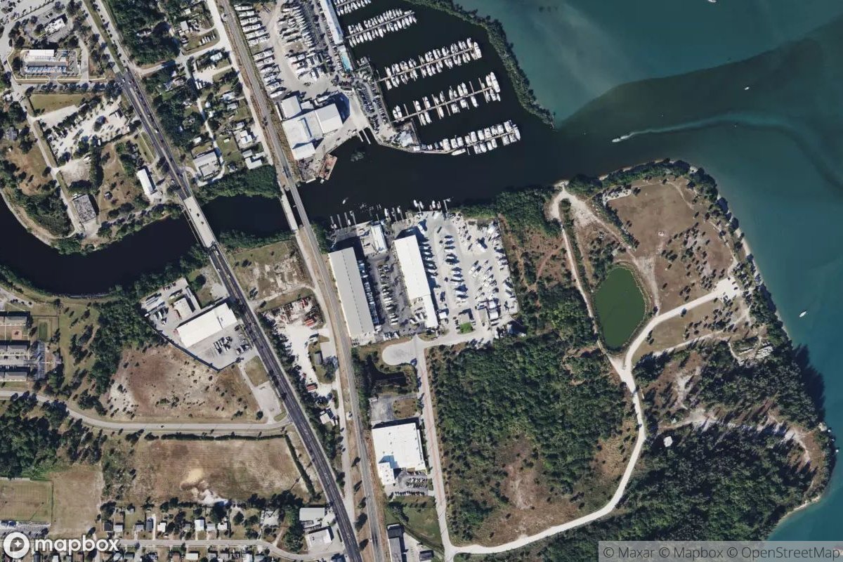 Satellite view of Marina at 27.4652, -80.3281