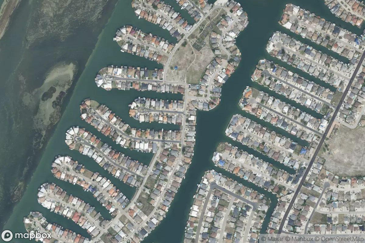 Satellite view of Marina at 27.6082, -97.2409