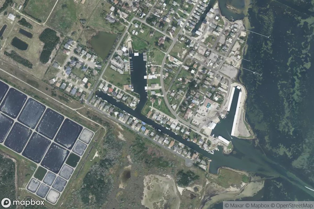 Satellite view of Marina at 27.6124, -97.3005