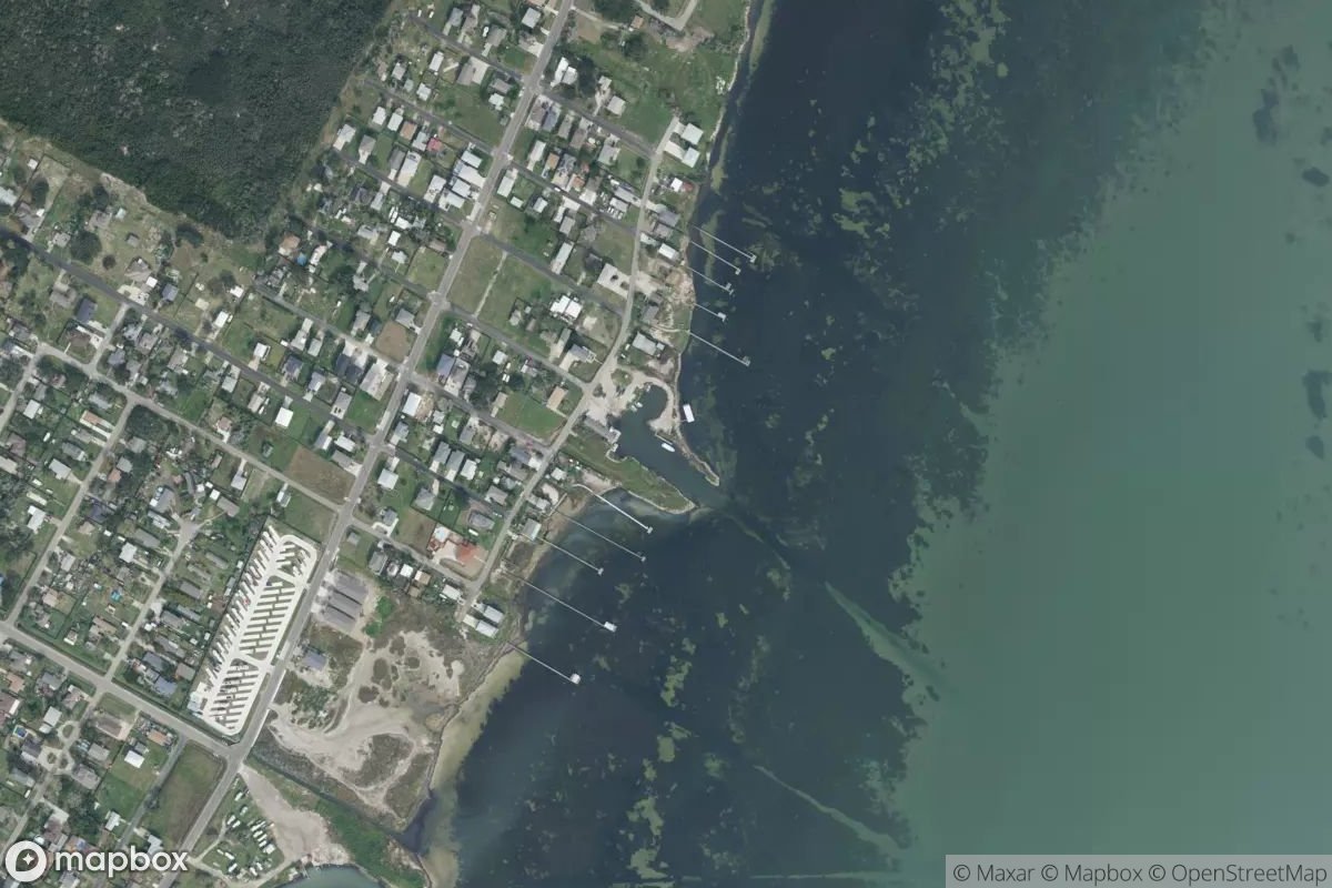 Satellite view of Marina at 27.6205, -97.2935