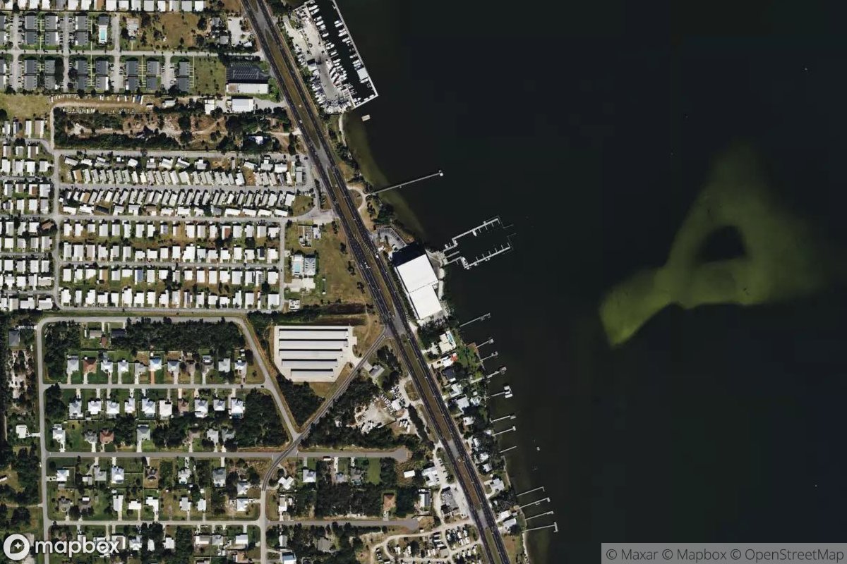 Satellite view of Marina at 27.8698, -80.4951