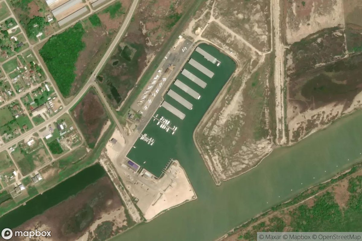 Satellite view of Marina at 28.6946, -95.9563