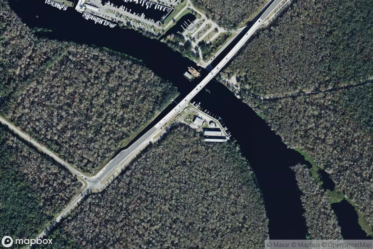 Satellite view of Marina at 29.0073, -81.3825