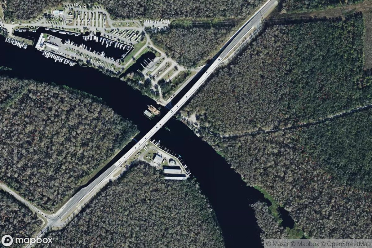 Satellite view of Marina at 29.0085, -81.3812