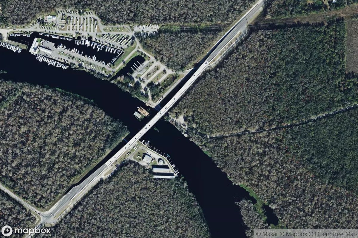 Satellite view of Marina at 29.0087, -81.3810