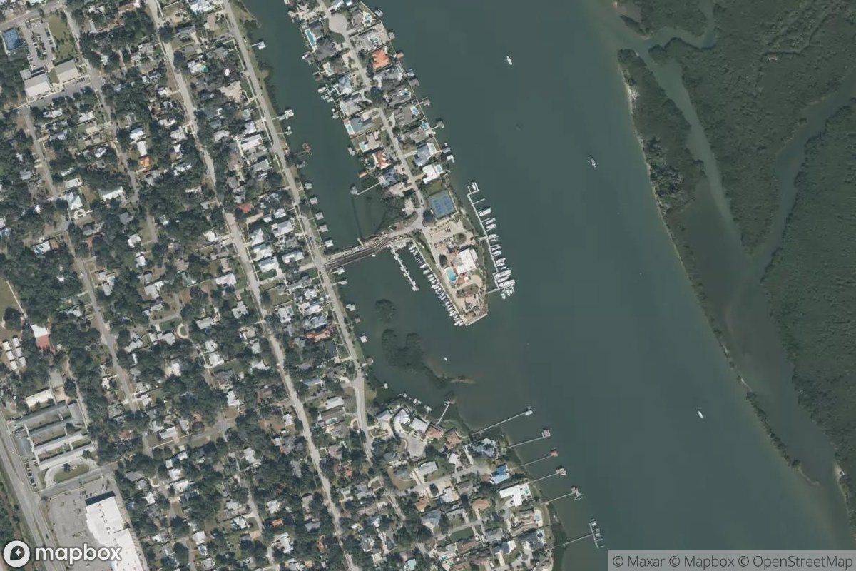 Satellite view of Marina at 29.0128, -80.9141