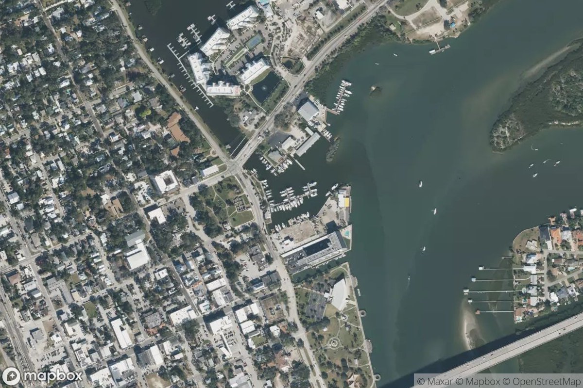 Satellite view of Marina at 29.0274, -80.9208