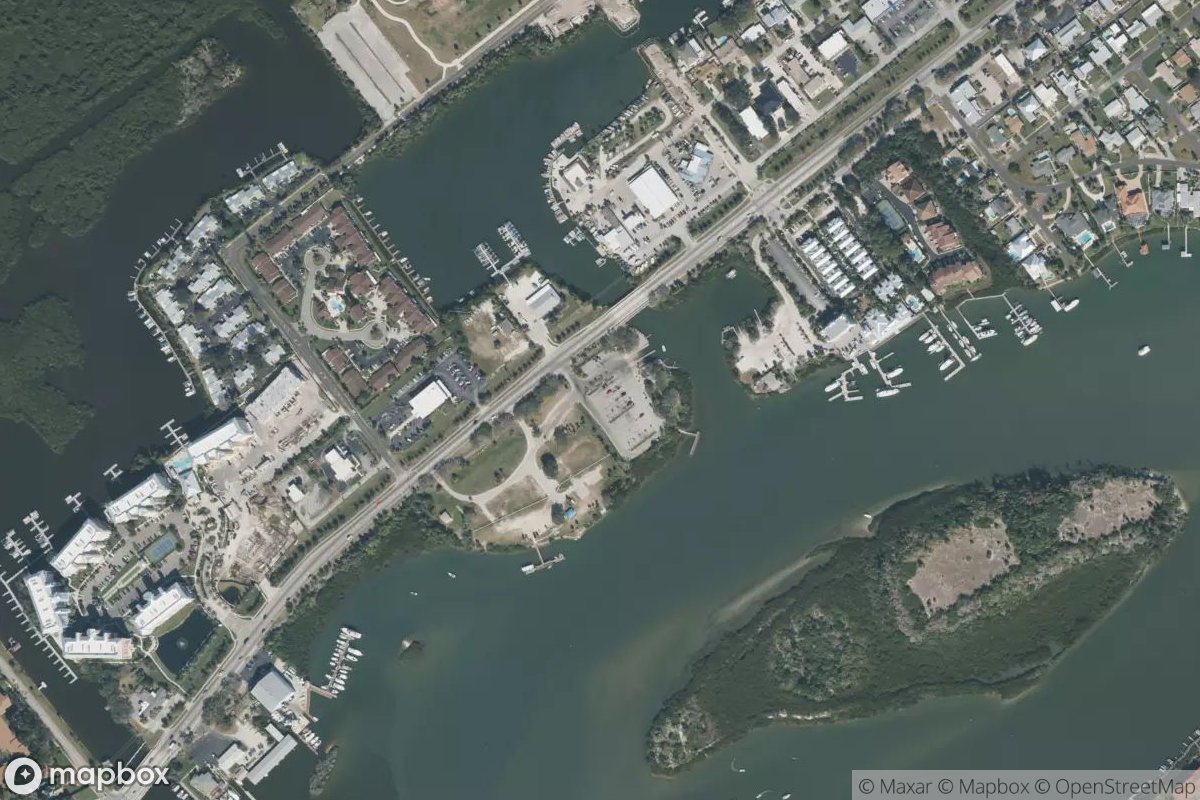 Satellite view of Marina at 29.0317, -80.9169