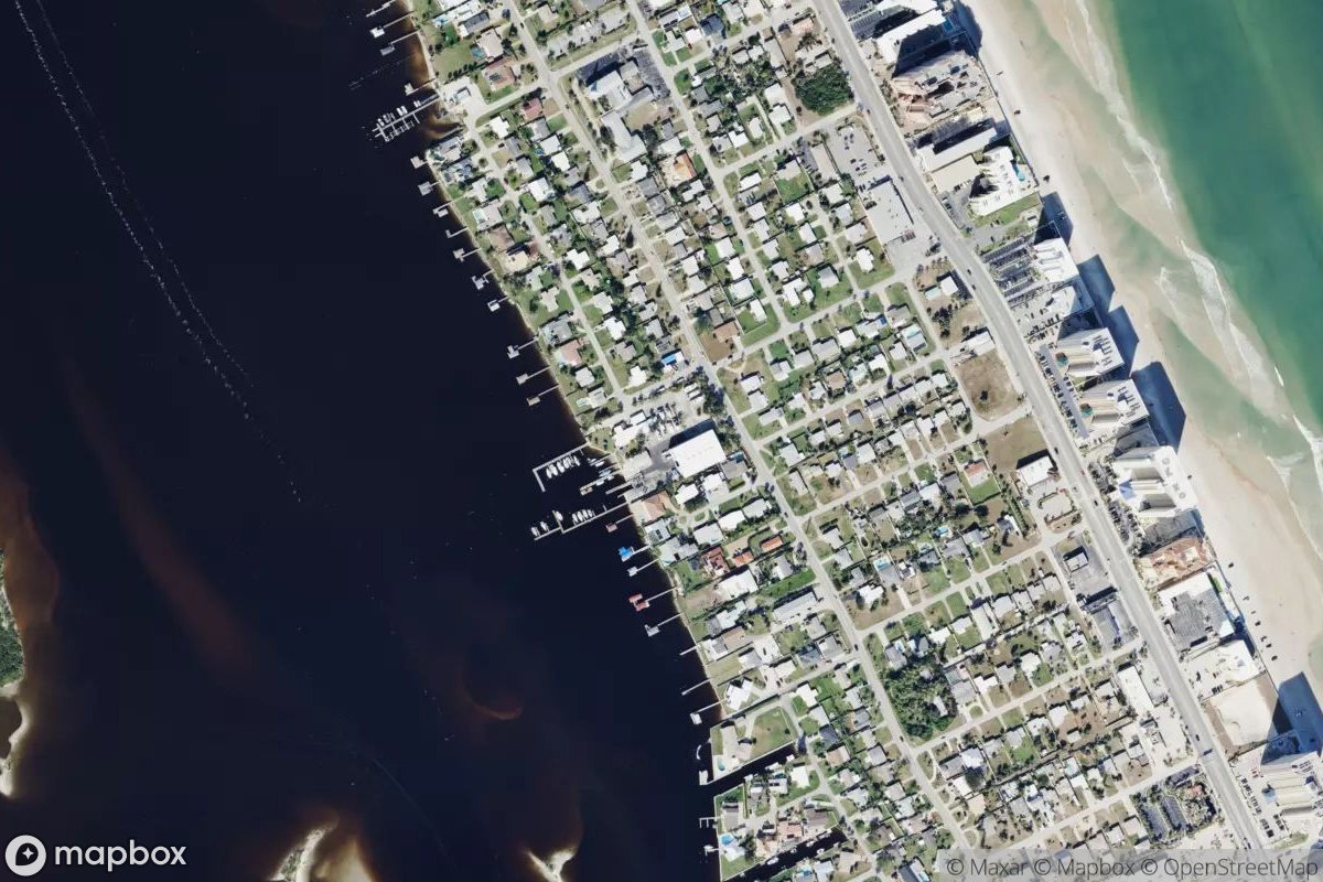 Satellite view of Marina at 29.1549, -80.9749