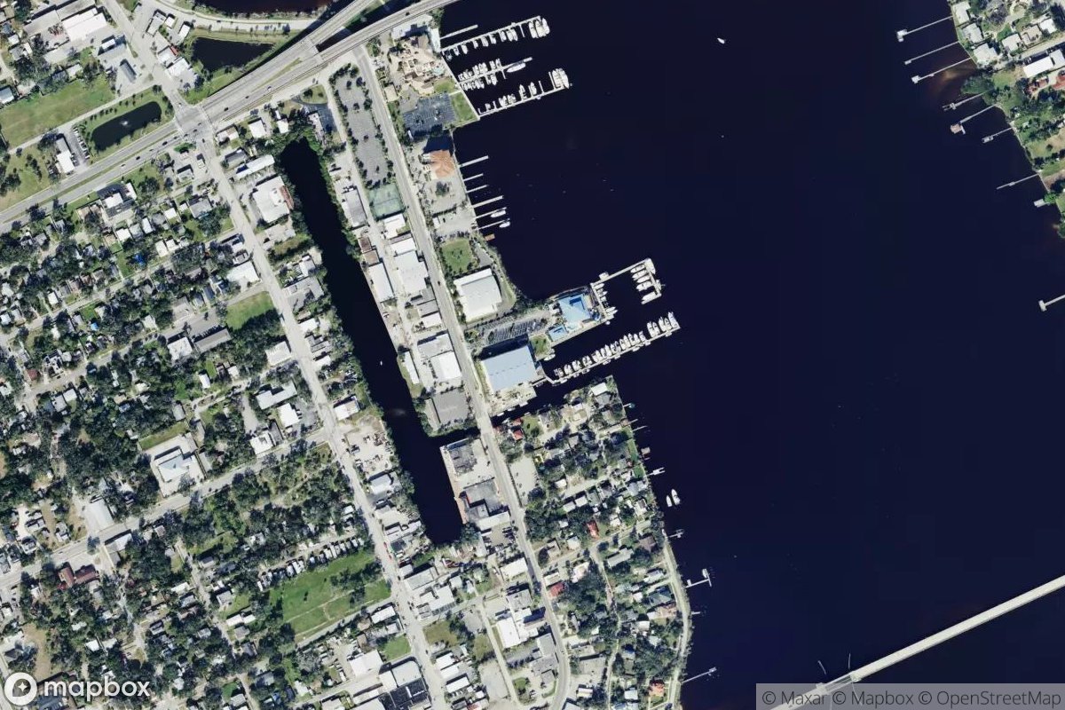 Satellite view of Marina at 29.2261, -81.0227