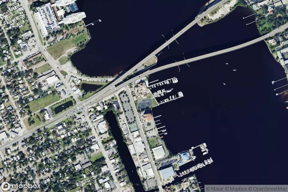 Satellite view of Marina at 29.2289, -81.0240