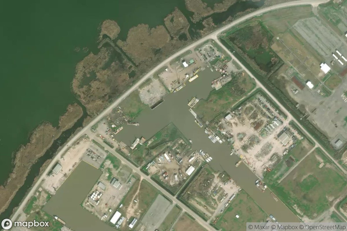 Satellite view of Marina at 29.2620, -89.3608