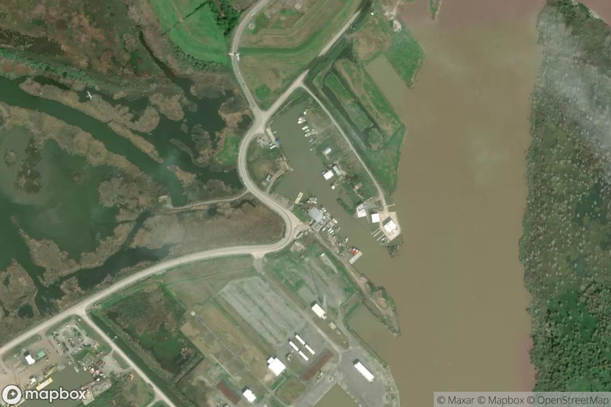 Satellite view of Marina at 29.2665, -89.3545
