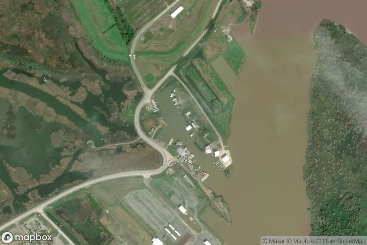 Satellite view of Marina at 29.2672, -89.3542