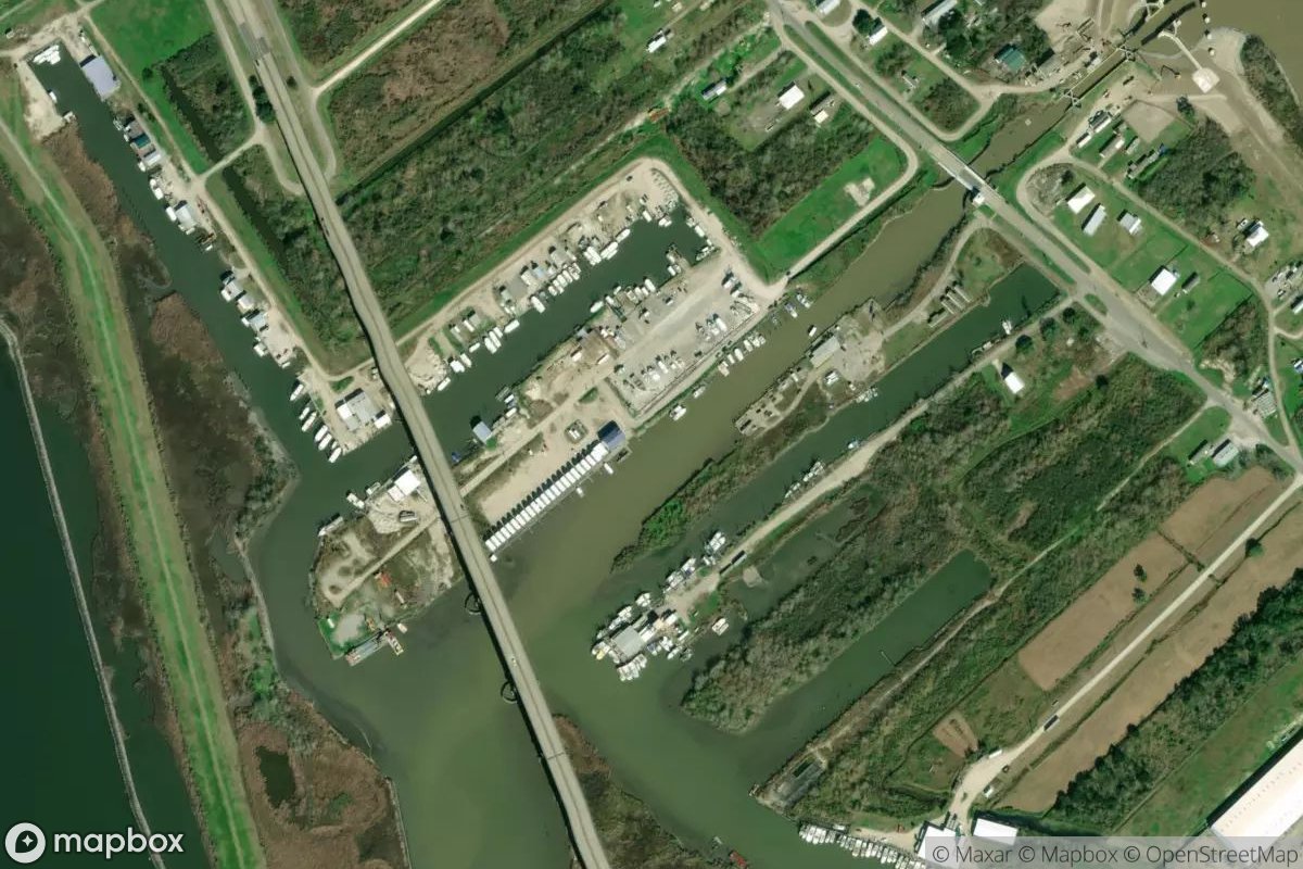 Satellite view of Marina at 29.3856, -89.6011