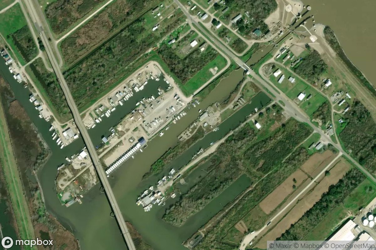 Satellite view of Marina at 29.3861, -89.6000