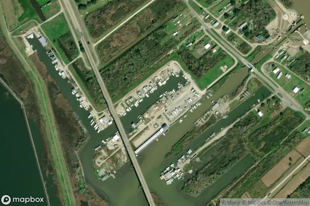Satellite view of Marina at 29.3865, -89.6019