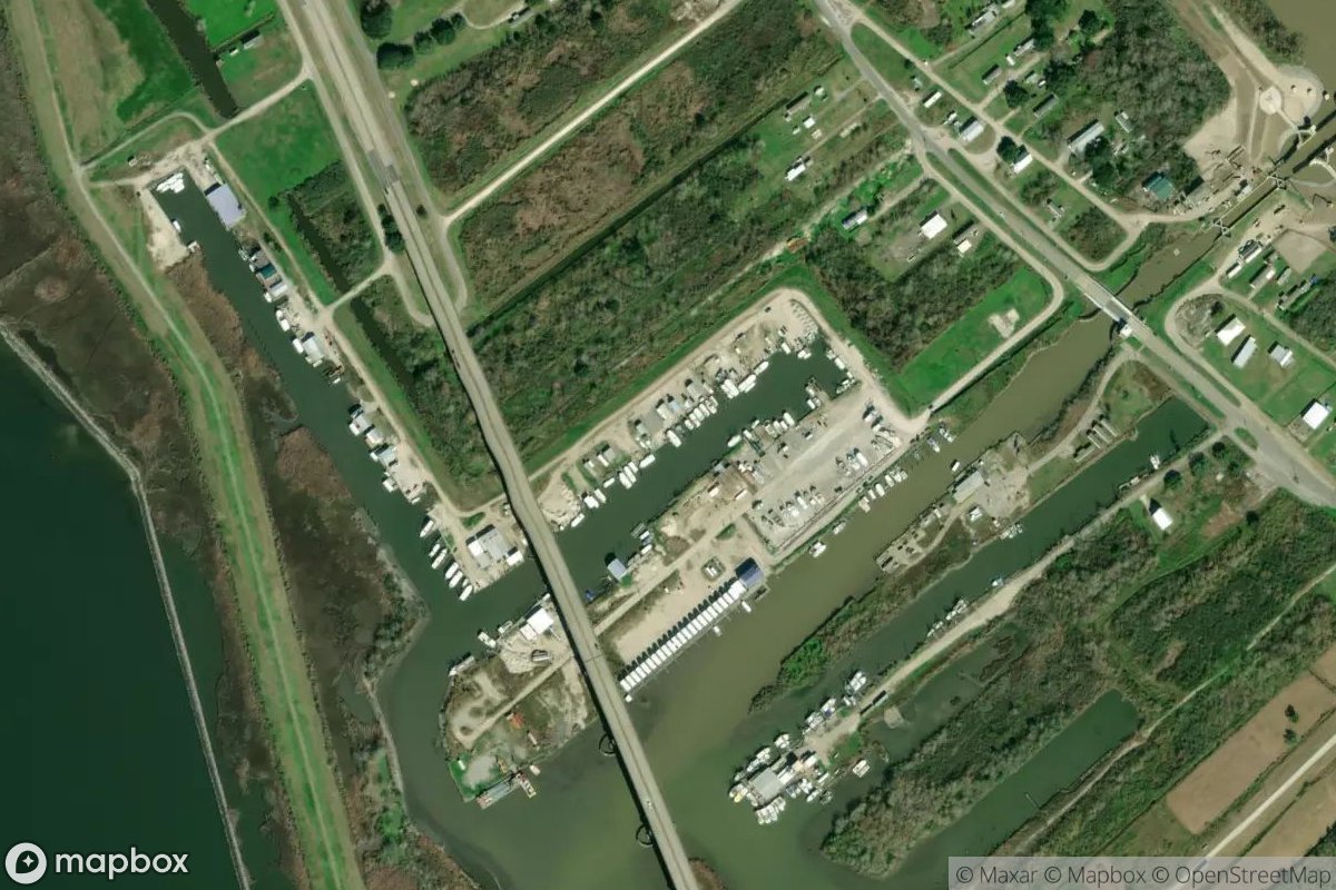 Satellite view of Marina at 29.3867, -89.6023