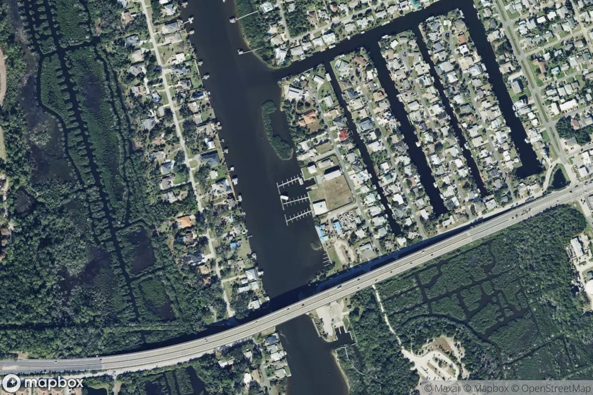 Satellite view of Marina at 29.4797, -81.1366