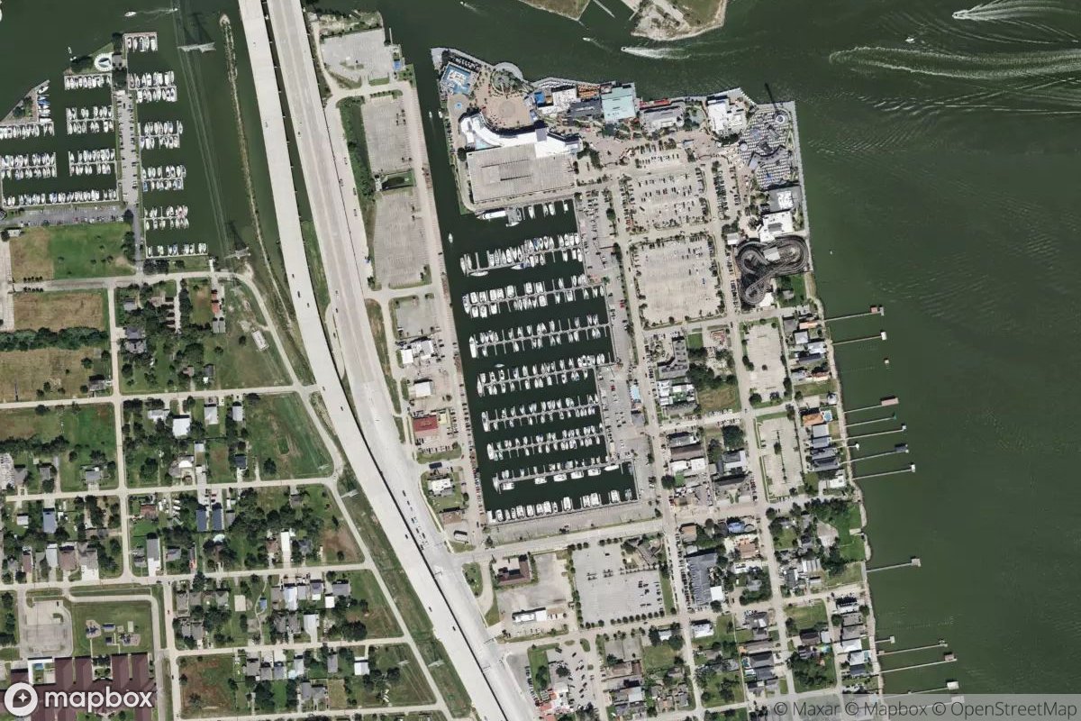 Satellite view of Marina at 29.5453, -95.0200