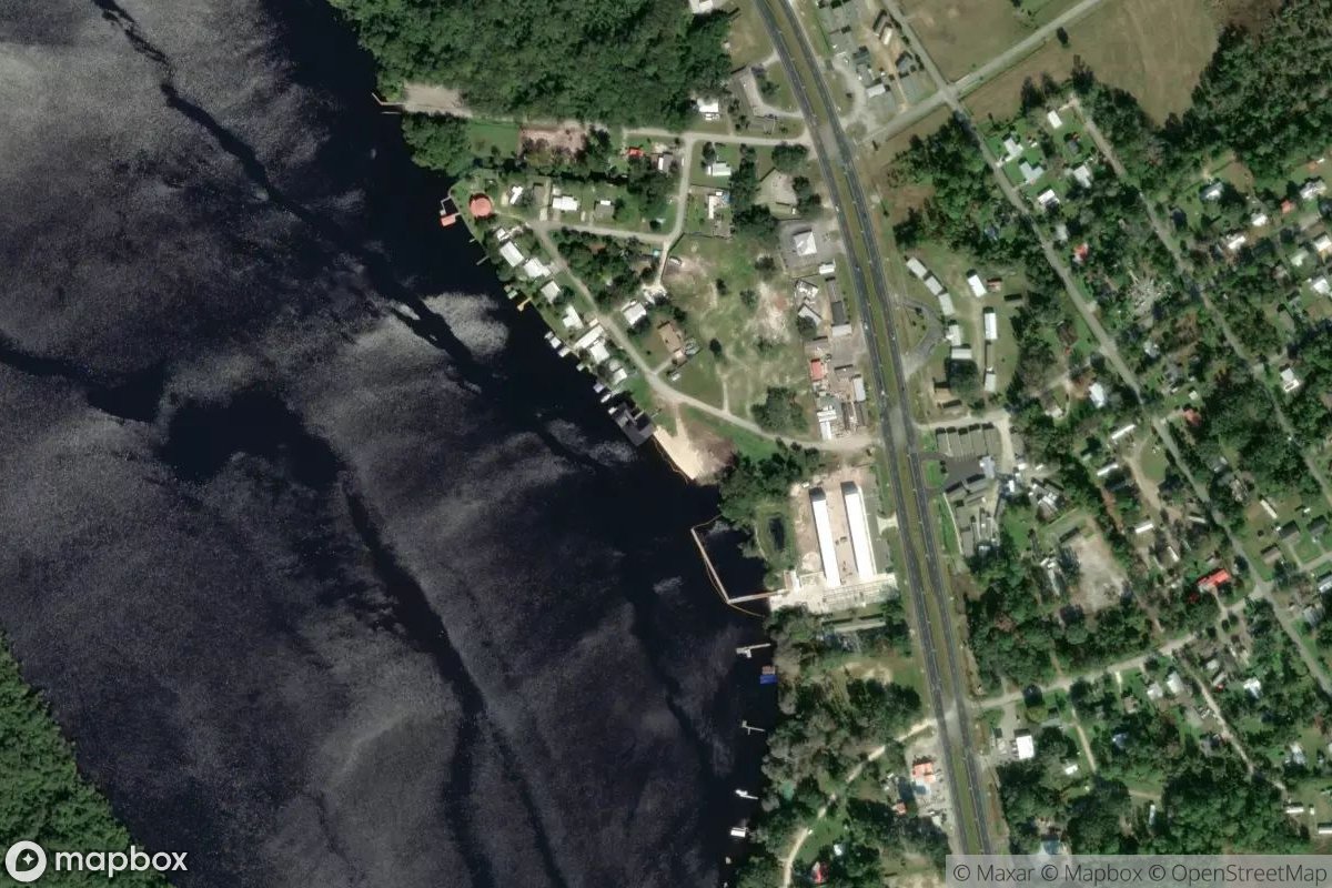 Satellite view of Marina at 29.6372, -81.5916