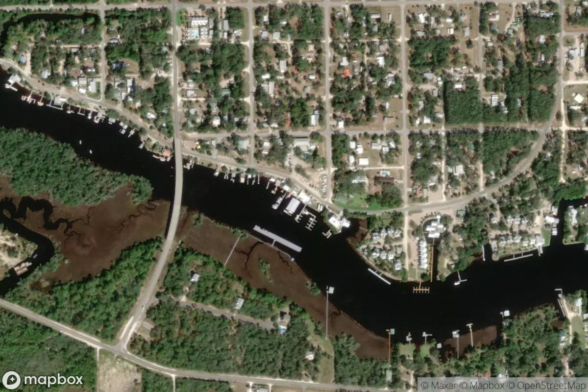 Satellite view of Marina at 29.6678, -83.3757