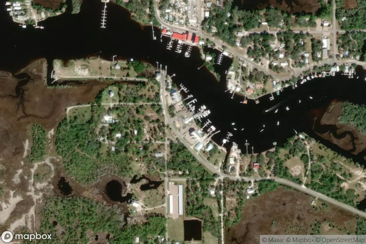 Satellite view of Marina at 29.6686, -83.3884