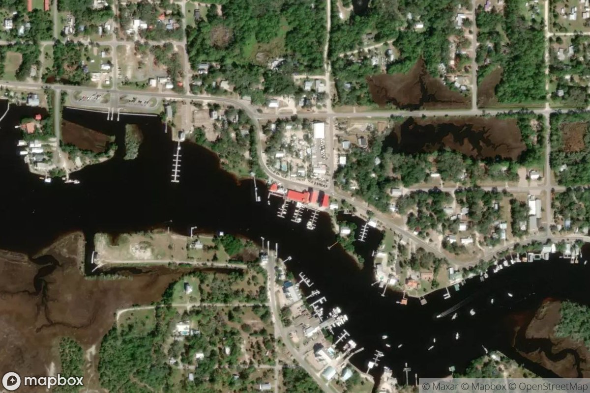 Satellite view of Marina at 29.6712, -83.3886