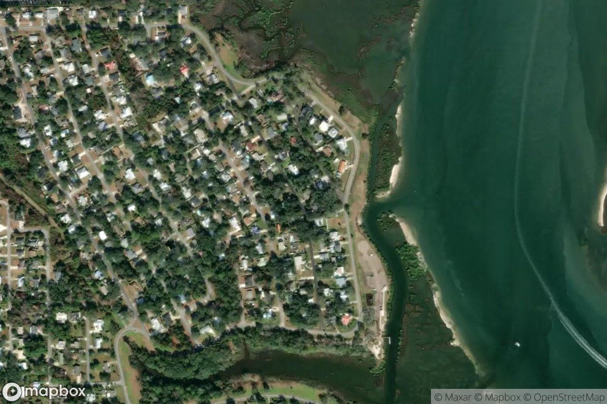 Satellite view of Marina at 29.8576, -81.3139