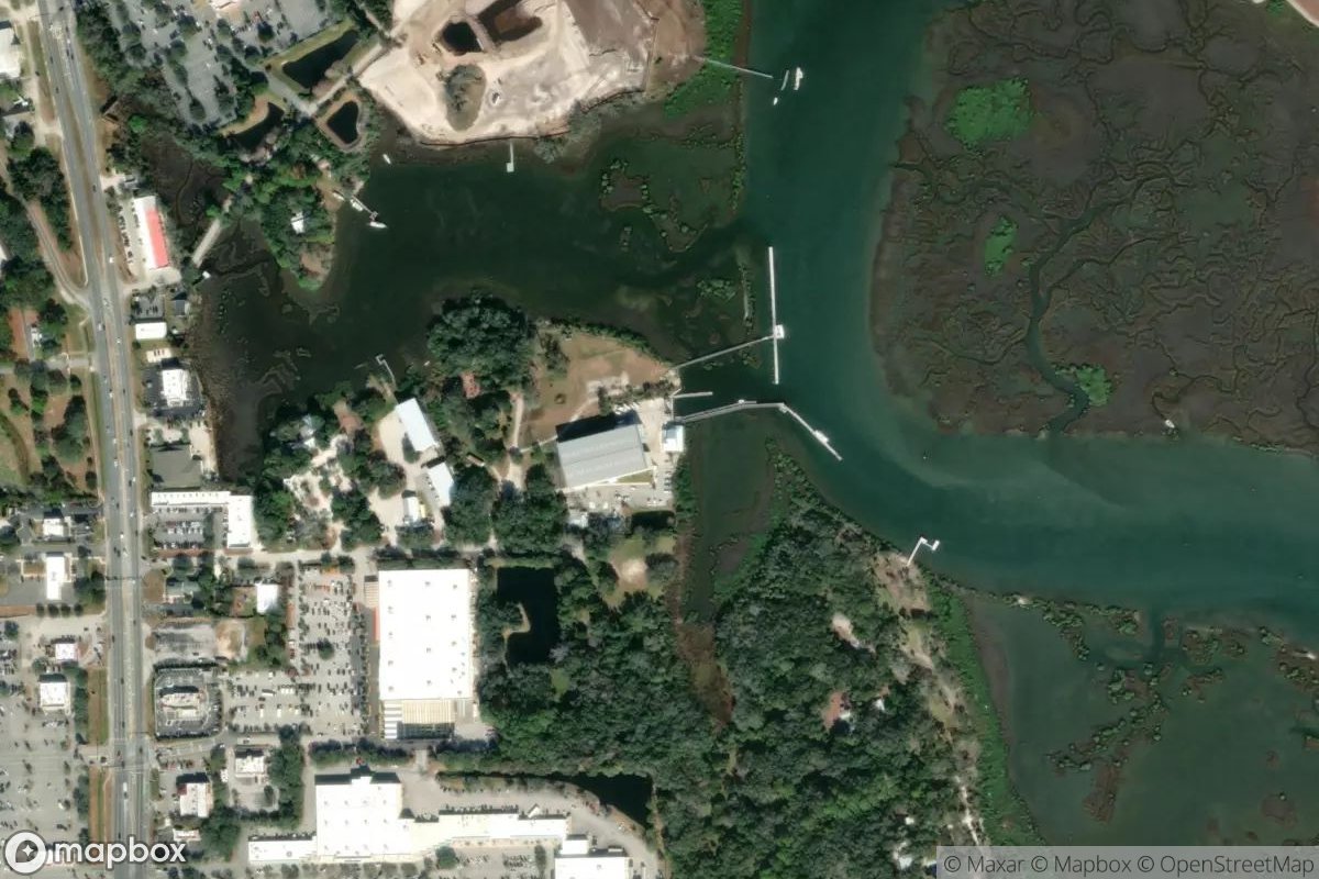 Satellite view of Marina at 29.8718, -81.3180