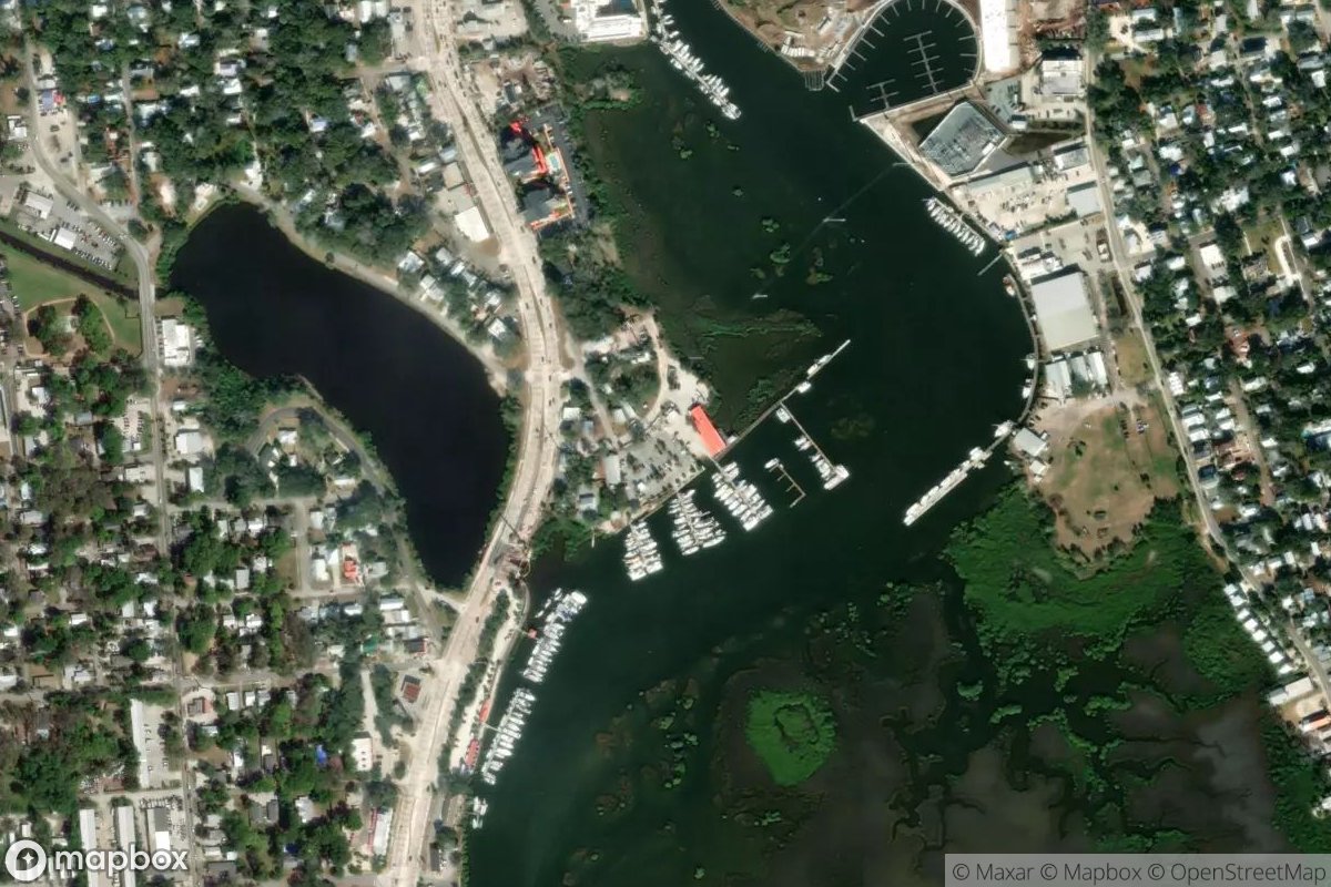 Satellite view of Marina at 29.8864, -81.3226