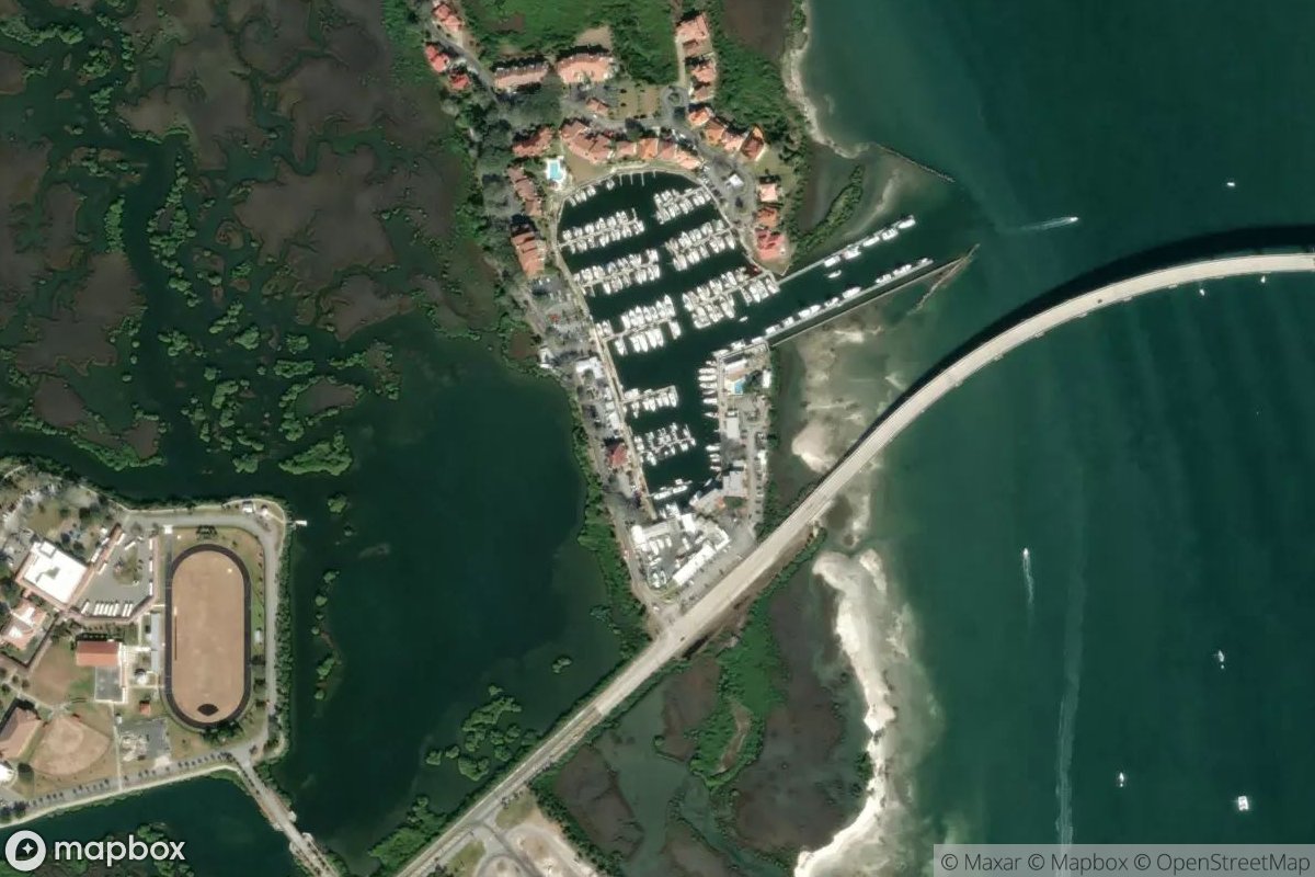 Satellite view of Marina at 29.9162, -81.3079