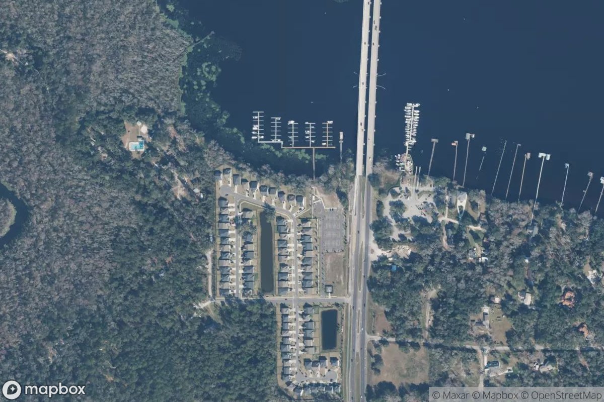 Satellite view of Marina at 30.0389, -81.7103
