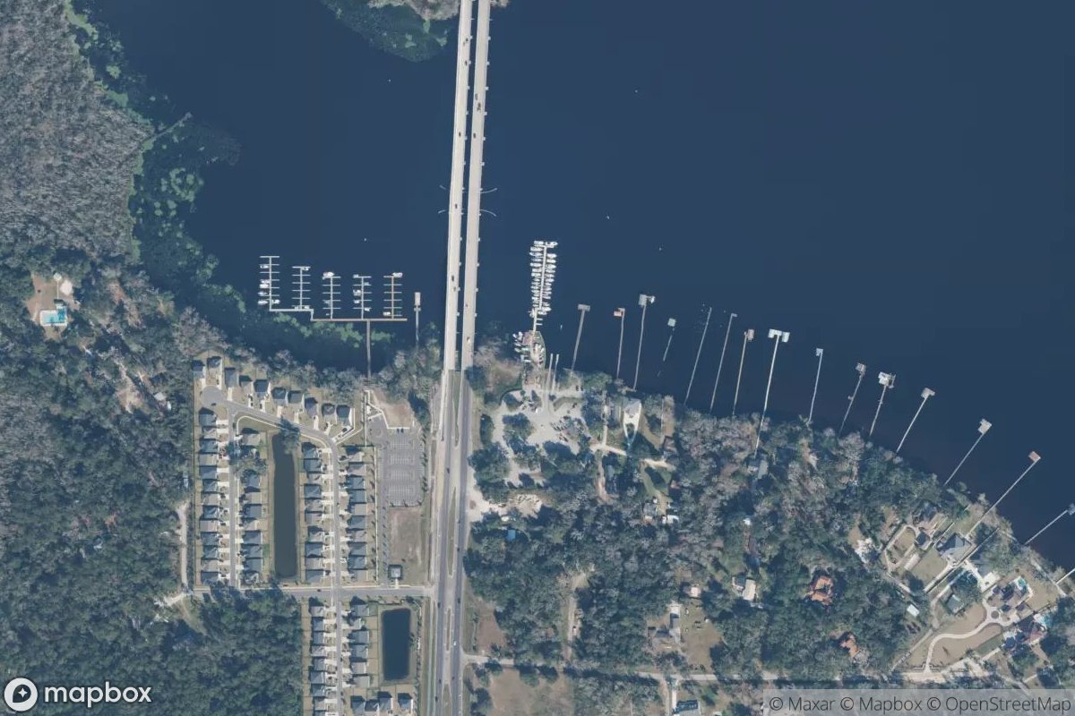 Satellite view of Marina at 30.0395, -81.7080