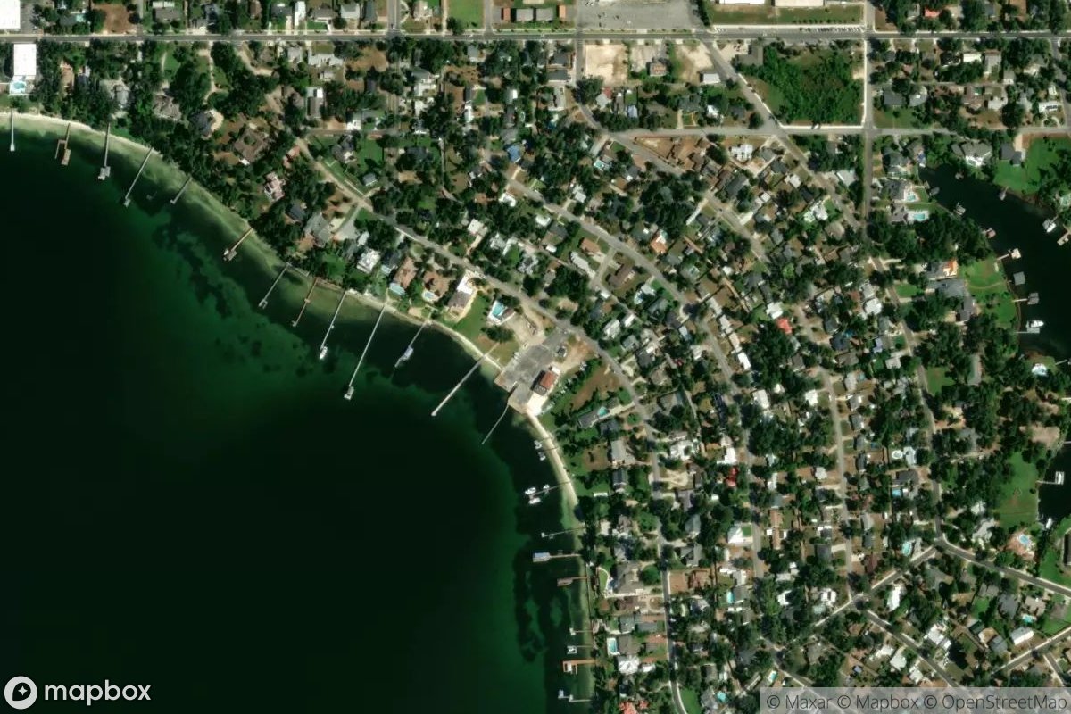 Satellite view of Marina at 30.1426, -85.6487