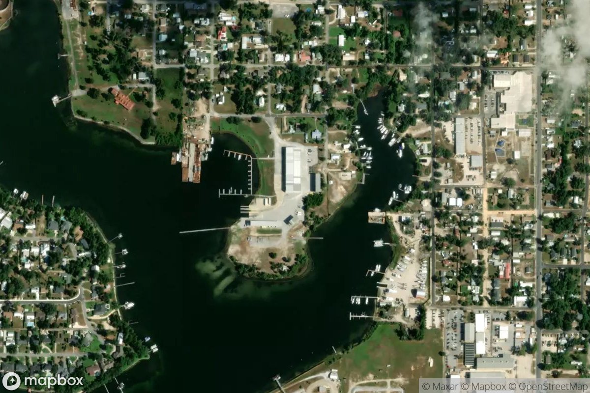 Satellite view of Marina at 30.1480, -85.6305
