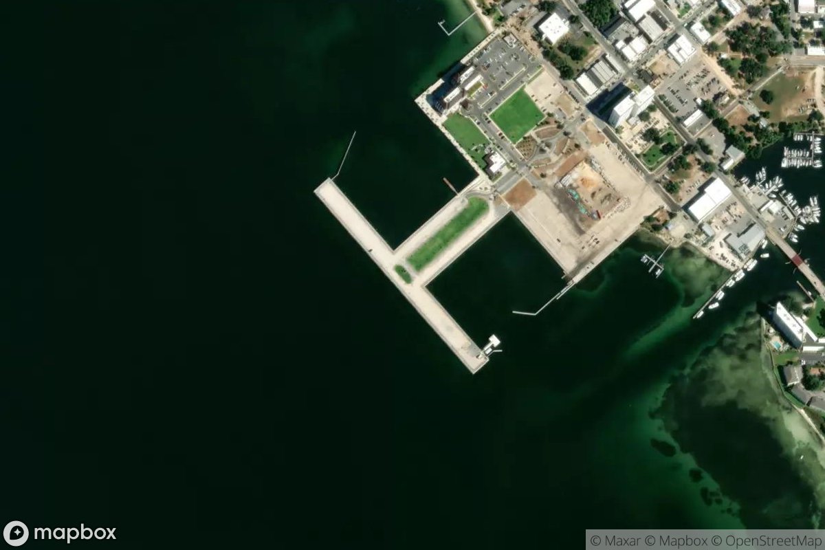 Satellite view of Marina at 30.1510, -85.6656