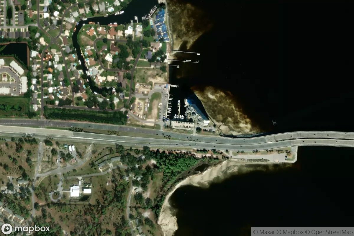 Satellite view of Marina at 30.1889, -85.7520