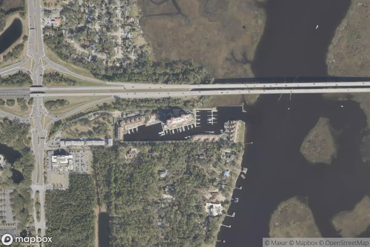 Satellite view of Marina at 30.2563, -81.4319