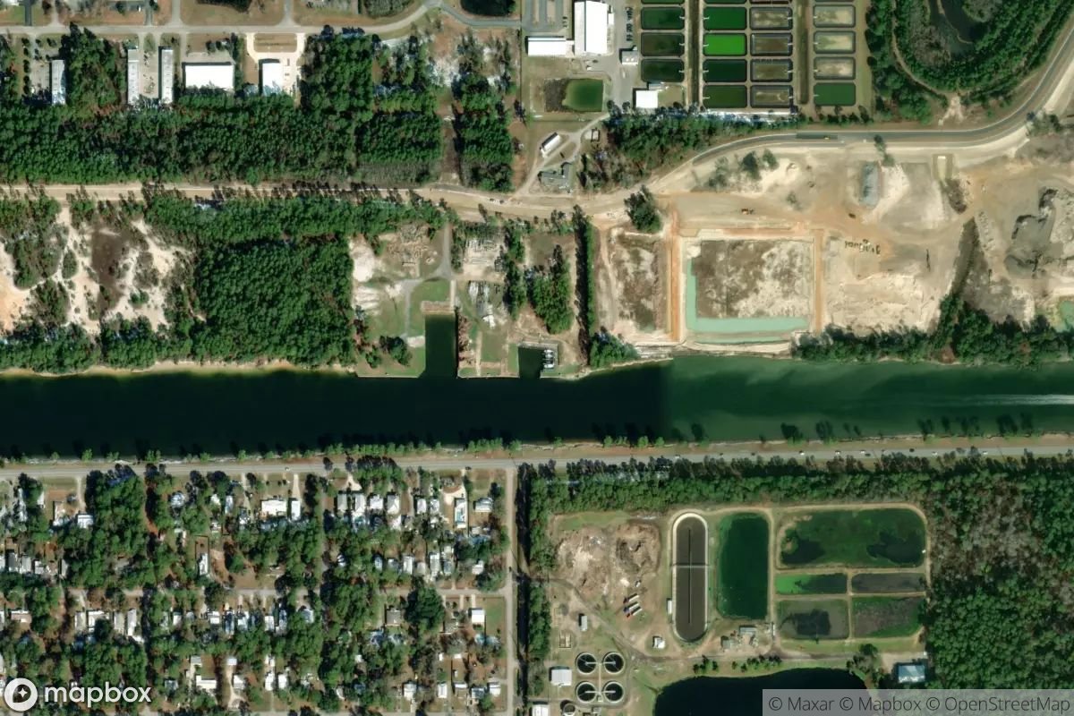 Satellite view of Marina at 30.2804, -87.6663